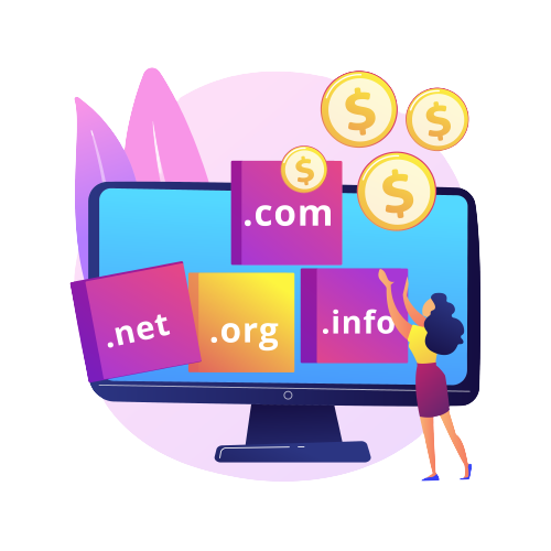 Hosting stron internetowych — ilustracja